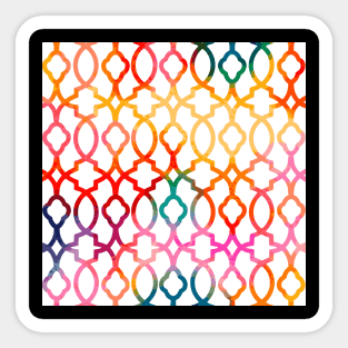 Modern abstract trellis stencil texture digital Sticker